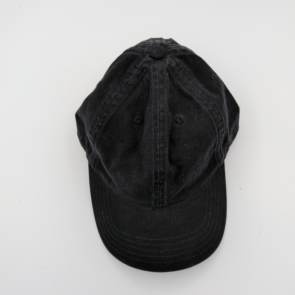 Madewell Broken In Black Organic Cotton Baseball Cap Hat Leather Strap MD497 New - Picture 9 of 9